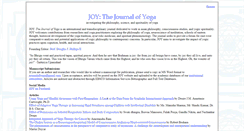 Desktop Screenshot of journalofyoga.org